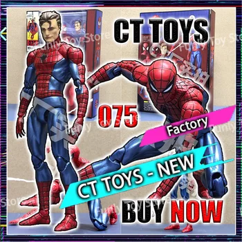 In Stock Ct Toys Spiderman Figure Mafex 075 The Anazing Spider-Man Comic Ver Mafex 185 Anime Action Figure Figurine Gifts Toys