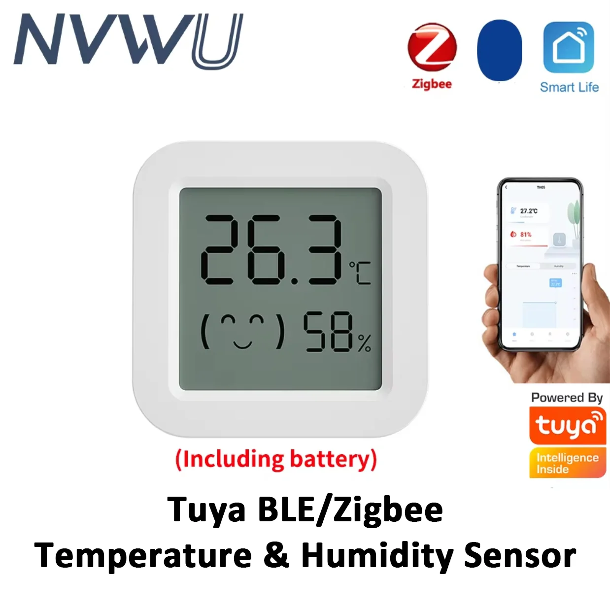 Smart Home Temperature & Humidity Sensor with Mini LCD Display