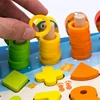 Kids Montessori Educational Wooden Math Toys Children Busy Board Count Shape Colors Match Fishing Puzzle Learning Toys Gifts 3