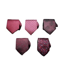 

High-grade jacquard mulberry silk tie men's business groom hand tie silk plaid tie men's gift multi-color optional