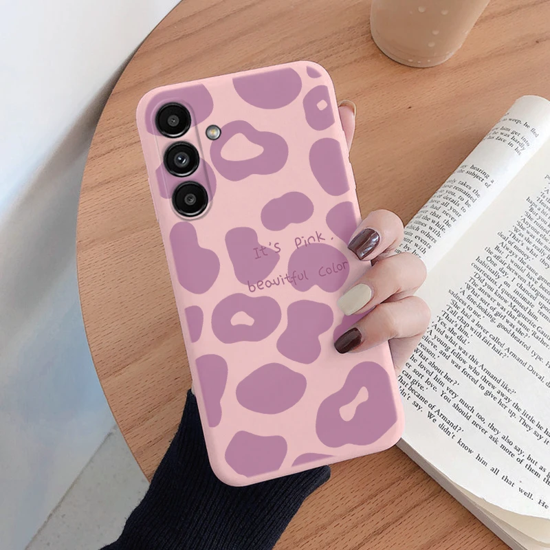 Leopard Print Pattern Soft Silicone Protective Phone Case for Samsung Galaxy A14 5G