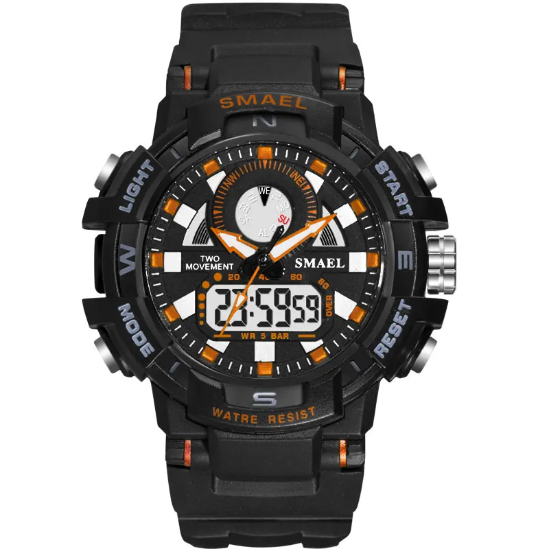 Classic Brand Boy Girl Sports Watch Dual Display Analog Digital LED Electronic Quartz Watches Waterproof Swimming Military smael brand 1545d men sports watches dual display analog digital led electronic quartz wristwatches waterproof swimming watch