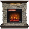 Wall Mantel Electric Fireplace with Remote Control, Smoky Gray Stone 3