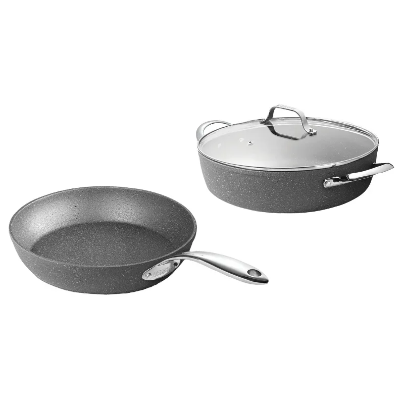 

Andralyn THE ROCK by Starfrit 060711-001-0000 3-Piece Cookware Setcookware pots and pans set