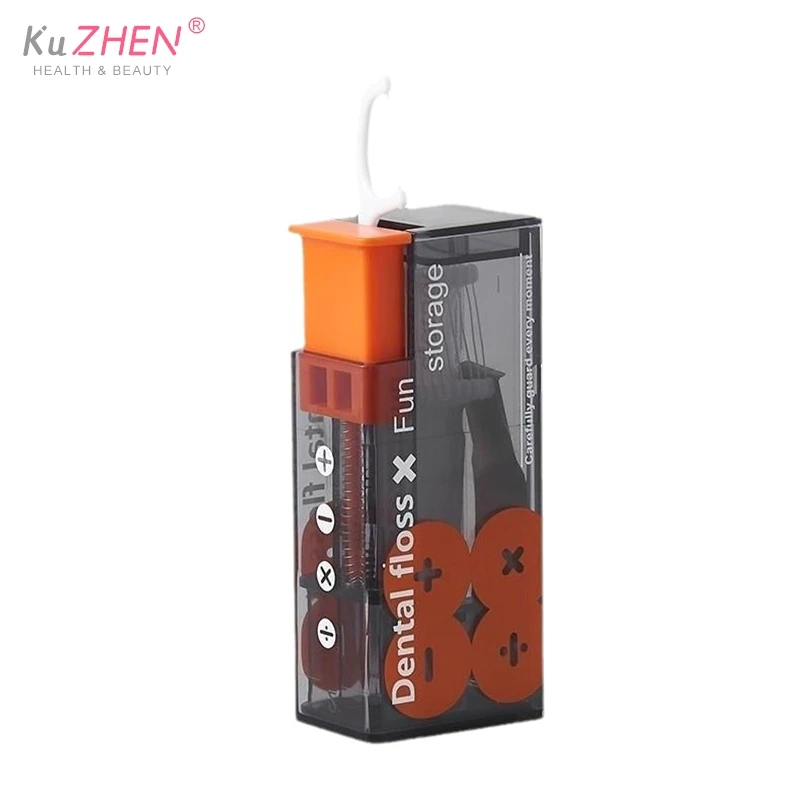 Portable Dental Floss Dispenser with 10Pcs Floss Dental Storage Box Auto Refillable Oral Hygiene Care Pick dental floss dispenser