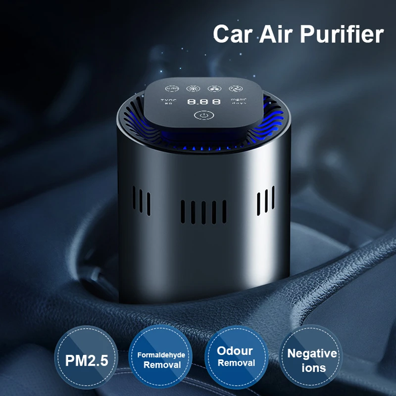 Air Purifier Devices for Car Intelligent Air Detection Digital Touch Screen PM2.5 Formaldehyde