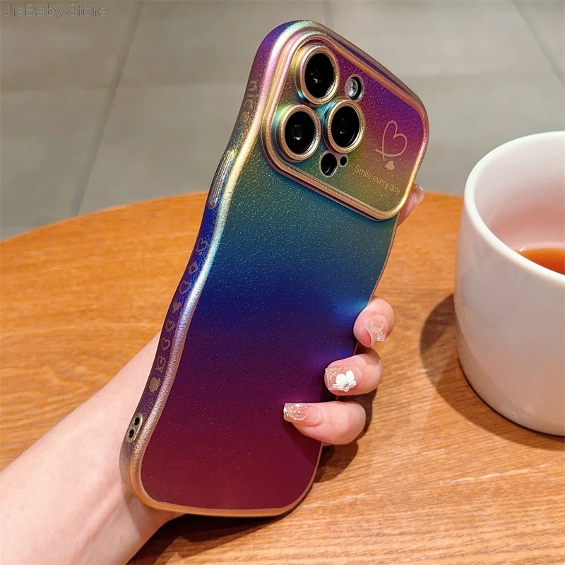 Coque de protection pour appareil photo en forme de cœur avec liquide pailleté de luxe pour iPhone 11 12 13 14 15 16 Plus Pro Max_voghion.com