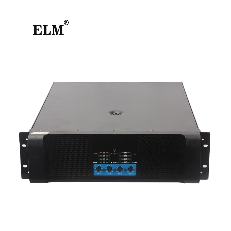 

High Quality Power Amplifier ELM IT8000 4 Channels 3U 1000W Professional Audio Power Amplifier Karaoke Speaker Music Player