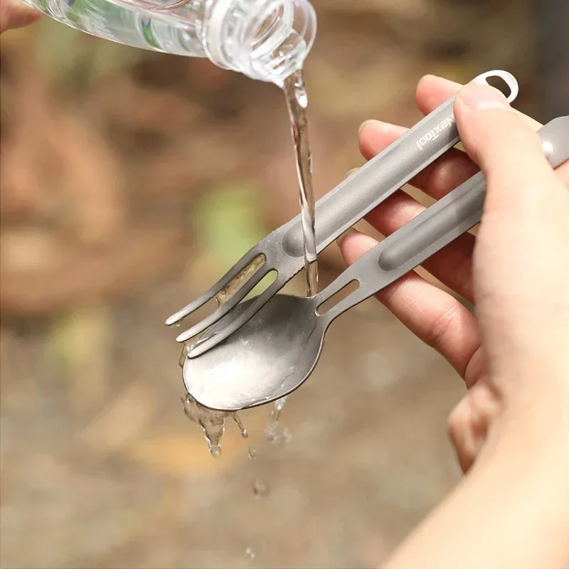 Pince à barbecue en titane Lixada - légère pour camping et randonnée