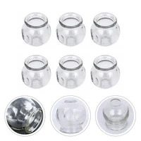 Ensemble de 6 ventouses de feu en verre pour thérapie Gua Sha, soins médicaux chinois, Instrument de ventouses sous vide, 6 tailles au choix 6