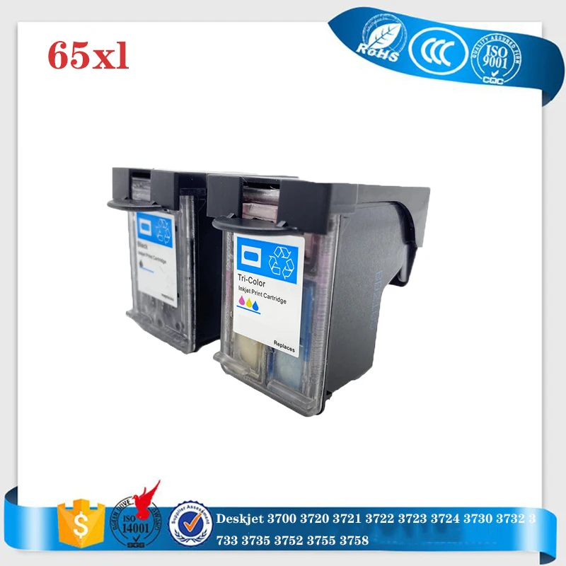Vilaxh Hp 65Xl Cartuccia Di Inchiostro Per Hp 65 Deskjet 3700 3720 3721 3722 3723 3724 3730 3732 3733 3735 3752 3755 3758