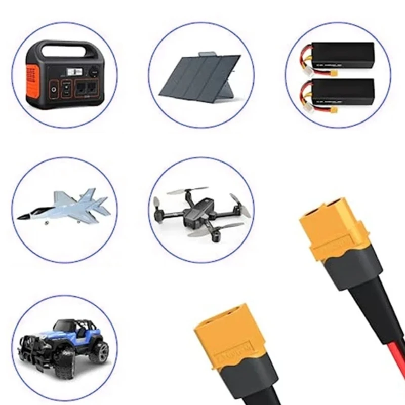 XT60 JST T 플러그 남성-여성 어댑터 케이블 12AWG 10cm 배터리 ESC 충전기 연장 케이블 Dropship