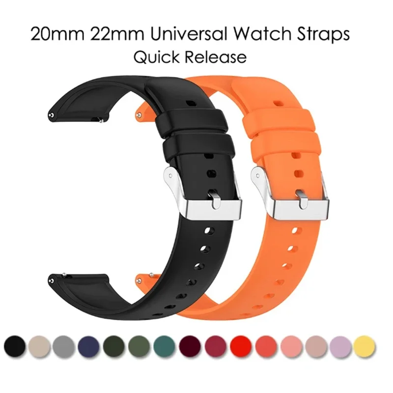 สายนาฬิกาซิลิโคน 20/22 มม. หัวเข็มขัดหมุด สำหรับ Huawei Watch Series