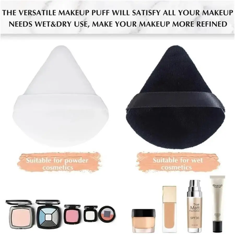 3Pcs Velvet Triangle Powder Puff Make Up Sponges for Face Eyes Contouring Shadow Seal Cosmetic Foundation Makeup Tool 3