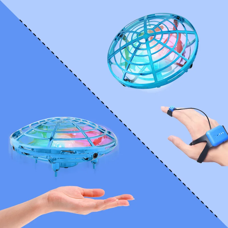 미니 RC UFO 드론 LED 조명, 시계 리모컨, 장애물 회피, 전기 비행, 휴대용 쿼드콥터, 어린이 선물 장난감