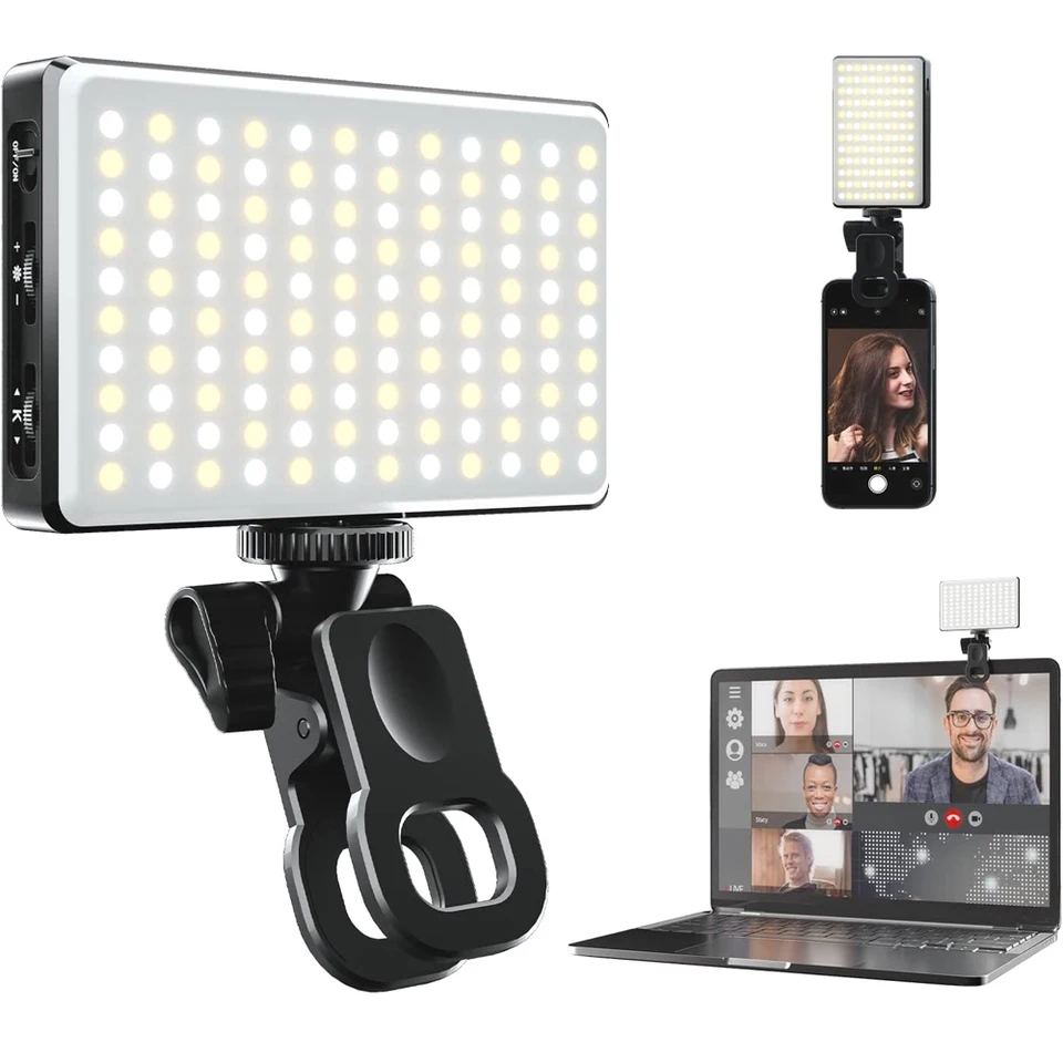 St rbea 120 LED Ricaricabile Luce Selfie con Treppiede per Vlogging e