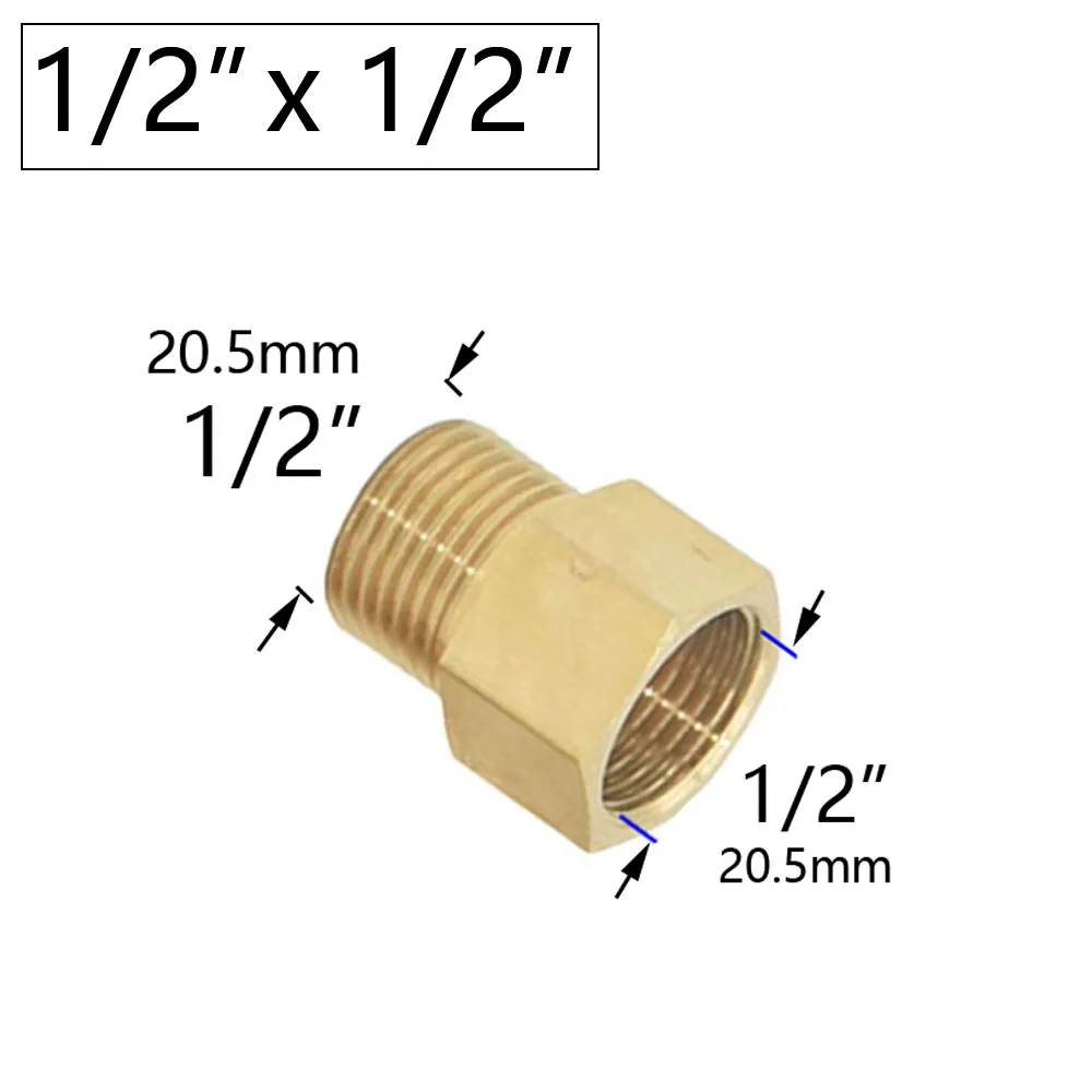 Copper Metal Threaded Water Pipe Connector 1/4" 1/2" 3/4" 1" Thread Reducer Connector Transitional Coupling Hose Tap Fittings