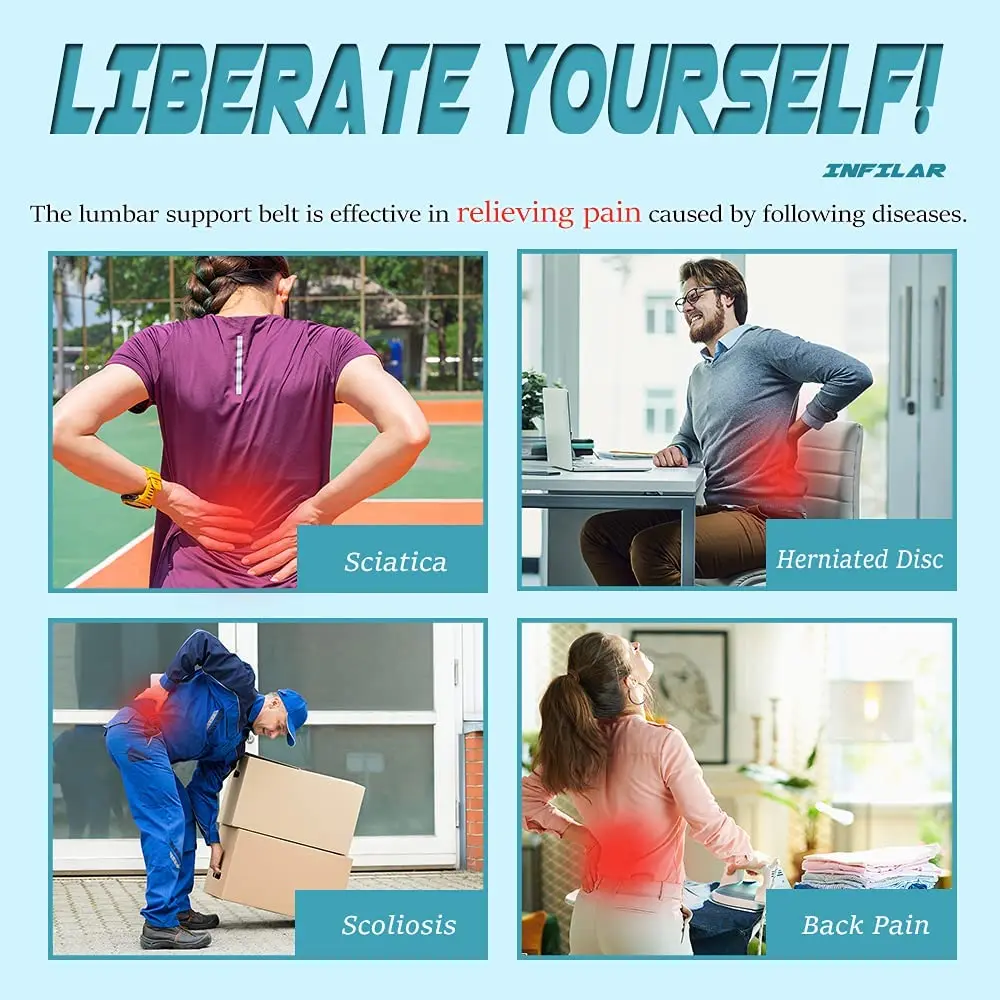 Double Pull Back Lumbar Support Waist Belt 5