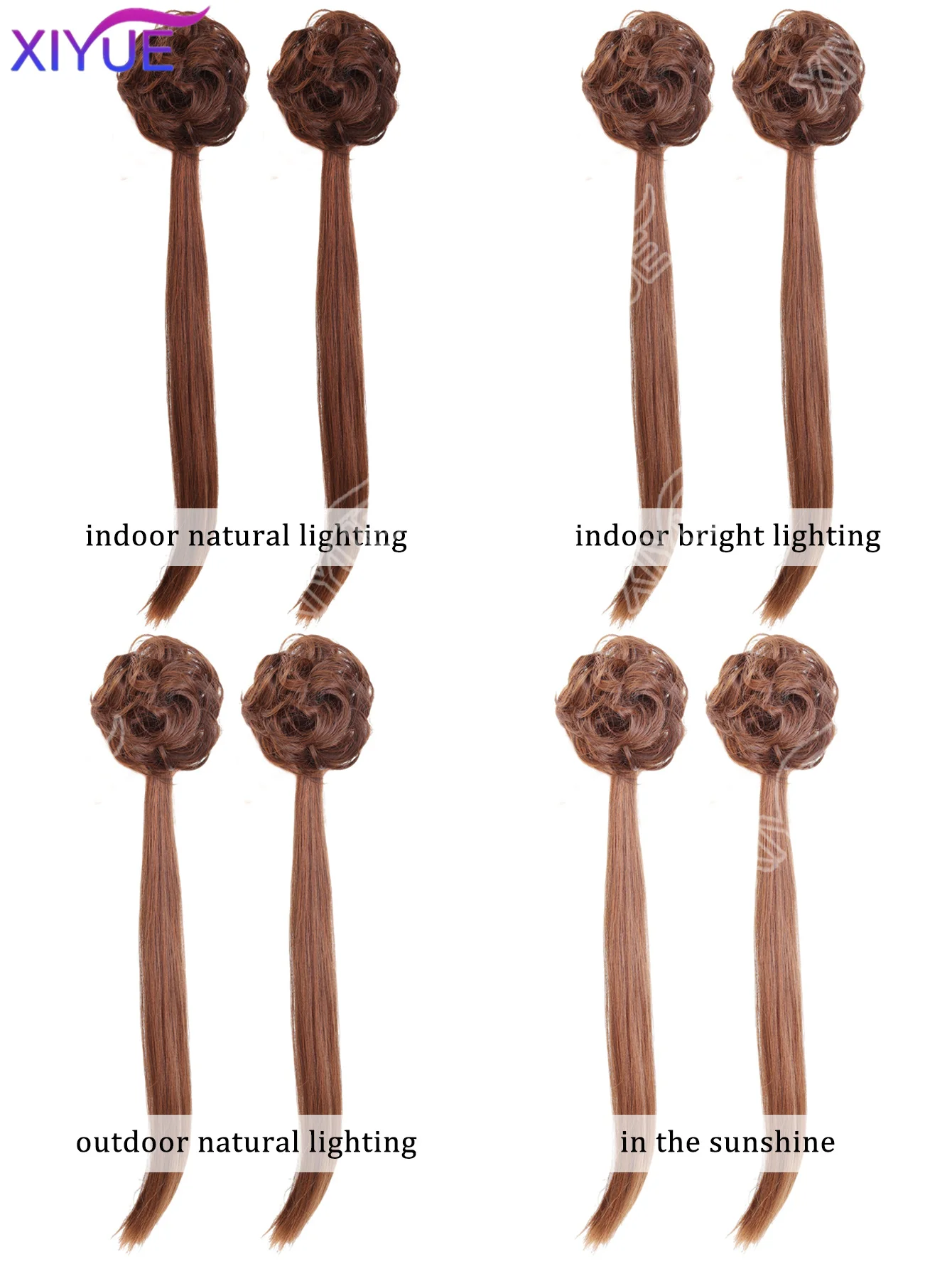 XY 합성 더블 포니테일, 트위스트 디자인 클로 클립 푹신한 블랙 더블 포니테일 헤어 익스텐션 여성용 데일리 파티 코스프레