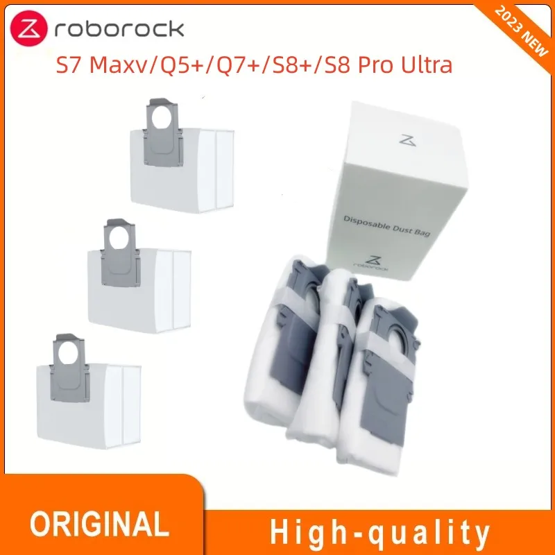 Original Roborock S8 Pro Ultra Dust Bags Spare Parts For Roborock S7 Maxv  Ultra/Q7 Max+/S8+Vacuum Cleaner Dustbag Accessories - AliExpress