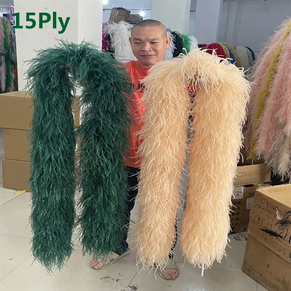 3Meter Fluffy Ostrich Feather Boa Shawl Natural Ostrich Plume Decoration  Ribbon Scarf for Clothes Dresses Accessories Customized - AliExpress