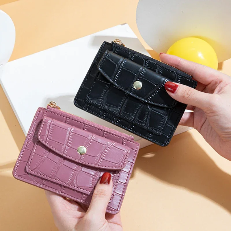 Fashion PU Leather Women Wallet Zipper Pocket Coin Purse Pouch Clutch Bag Multi-card ID Credit Card Badge Holder Mini Purse