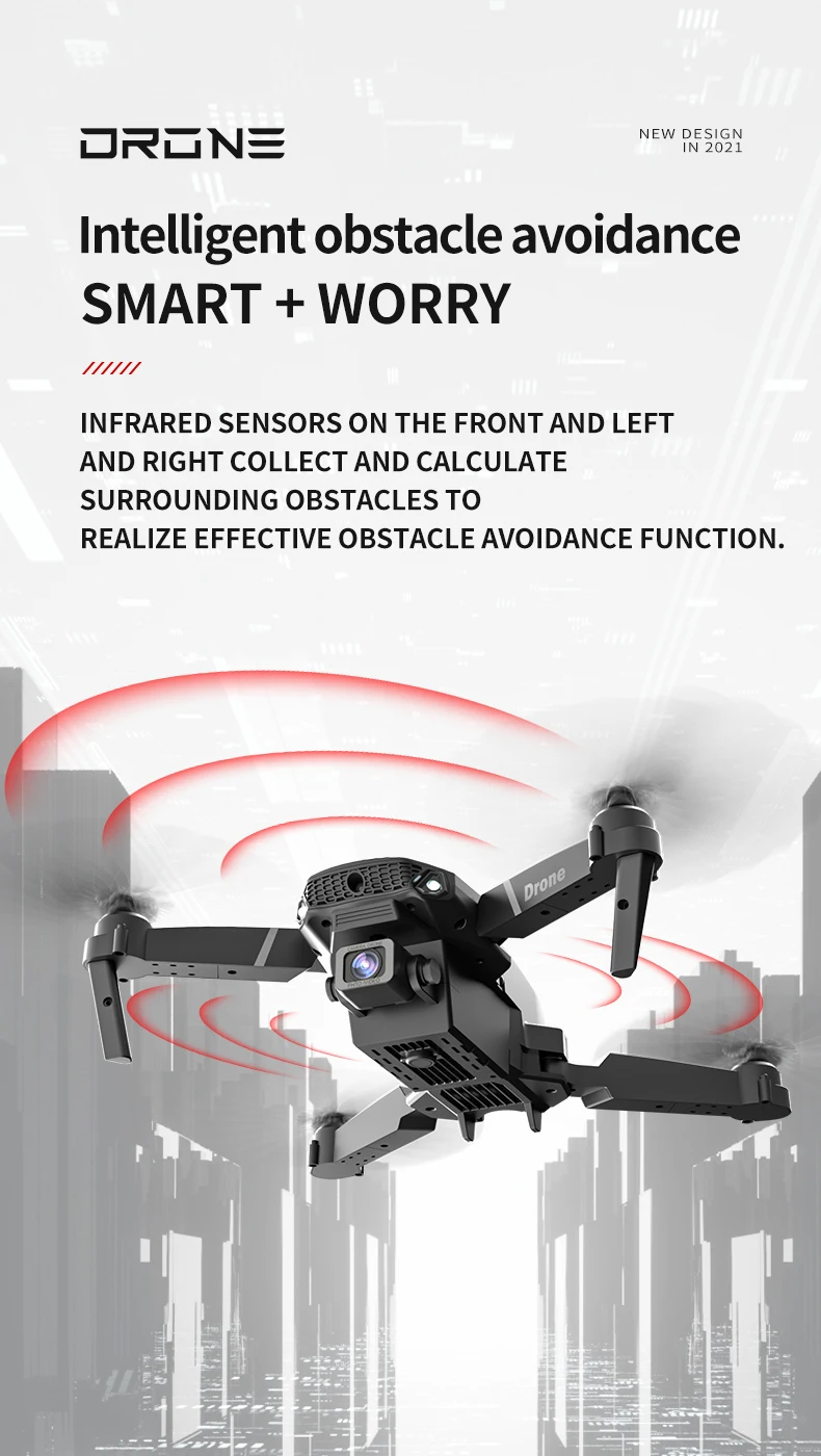Brinquedos para Meninos Mini Drone Câmera Dupla Wifi Fpv Obstáculo Evitar Dobrável Profissional Dron rc Quadcopter Helicóptero L623 4k hd 2 Online shopping