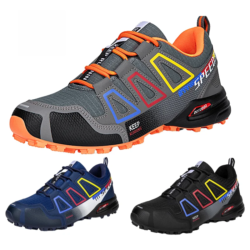 Men's Waterproof Hiking Shoes Outdoor Trainers Lace-up Climbing Shoes Women Trekking Sneakers Anti-slip Hunting Tactical Sneaker