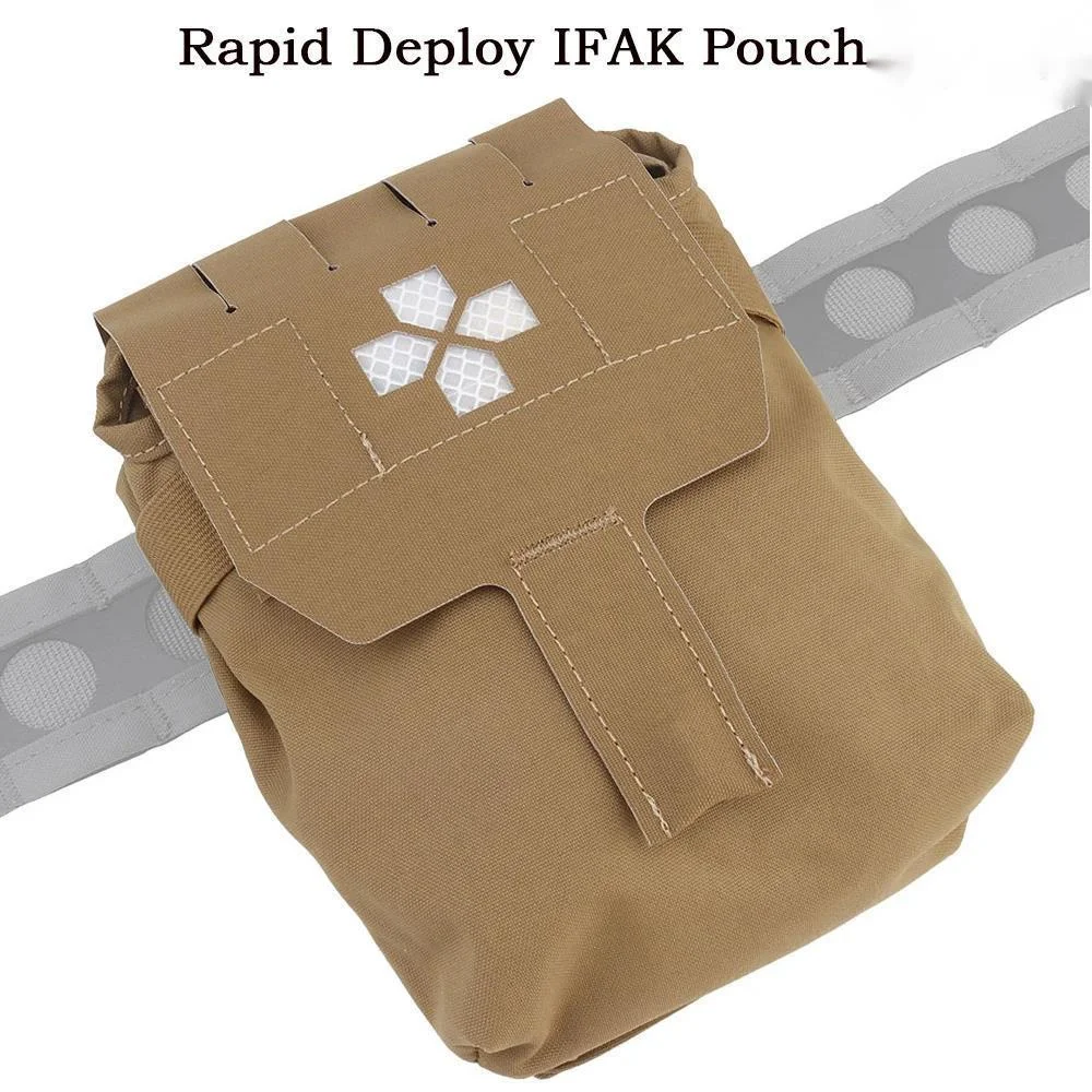 

Rapid Deploy IFAK First Aid Kit Vest Airsoft Accessories Bag Trauma Empty Pouch Pack MOLLE Battle Belts Chest Rigs Plate Carrier