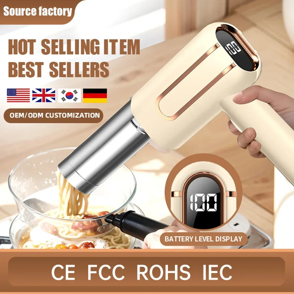 Battery Charging Multifunctional Handheld Noodle Machine, Intelligent Screen Display Power Supply Portable Breakfast Machine