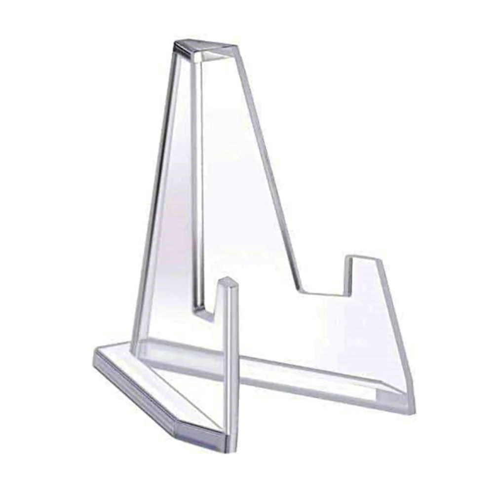 10 Pcs Acrylic Display Stand Transparent Triangle Commemorative Coin Watch Holder Display Rack For Exhibitions Shelf Home Decor