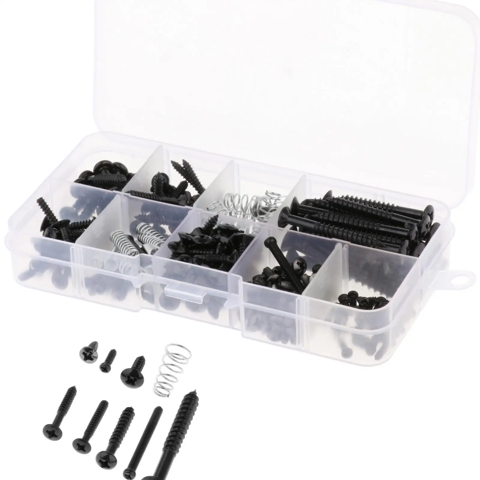 

226pcs Electric Guitar Screw Kit for Pickup Switch Neck Plate Buttons Mount black