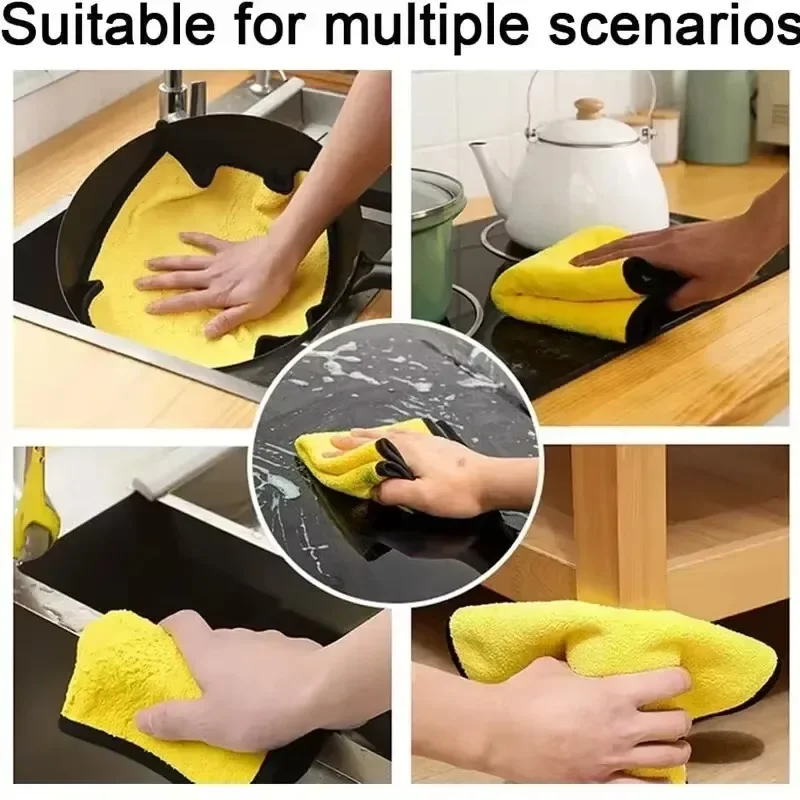 Microfiber Car Towel Double Sides Car Microfiber Cloths Super Absorbent Washing Drying Cleaning Towels Auto Detailing Towel Rags Clean Tool