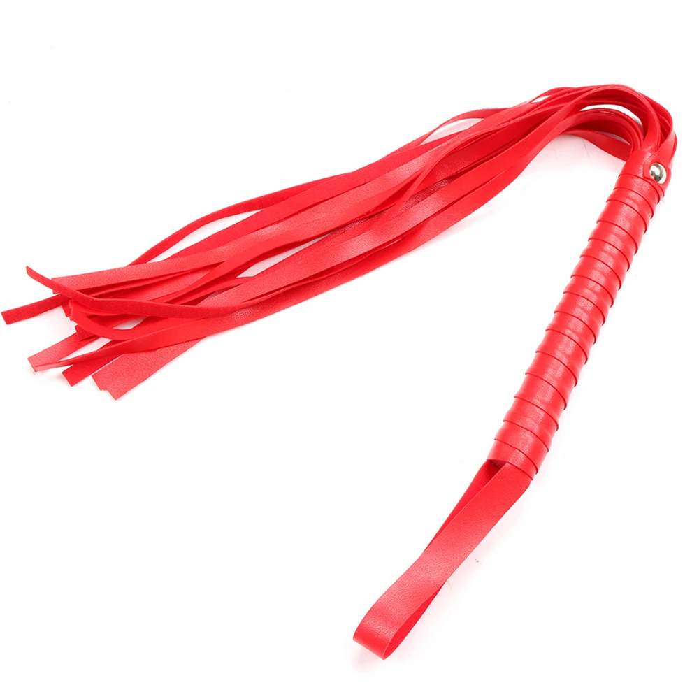 PU Leather Horse Whip,49CM Bull Whip Horse Riding Whip,Handle with Wrist Strap 6