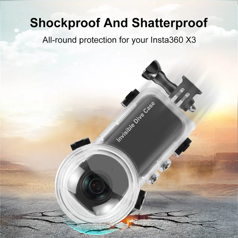 Insta360 X3 Invisible Dive Case 50m Waterproof 2023 New Accessories For Insta  360 X 3 - AliExpress