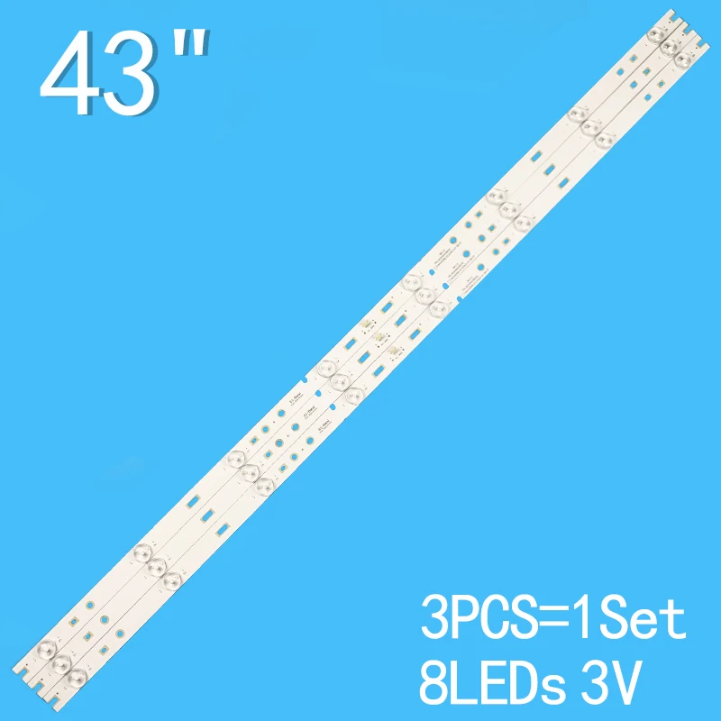 1SET=3PCS LED Backlight Strip Bar 7 Lamp For 43CE210G1 HK43D08-ZC22AG-09 303HK430038 Ptv4317iled Ptv-4317iled POL43F CP430F 43CE