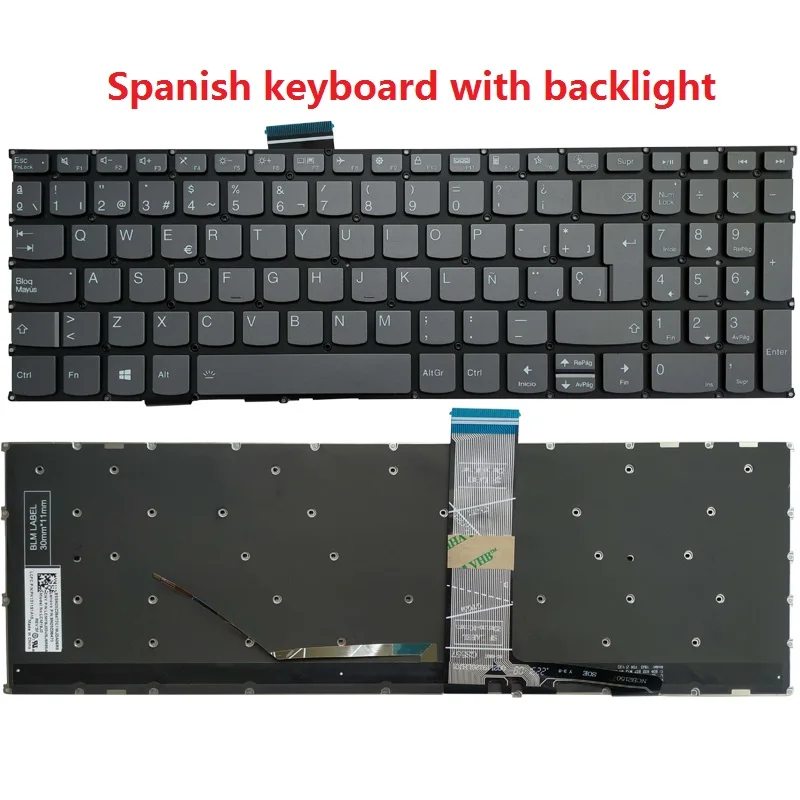 Teclado do Portátil para Lenovo Ideapad 315itl6 3-15ada6 3-15alc6 Russo us uk Azerty Francês Espanhol Latim Novo - Imagem 2