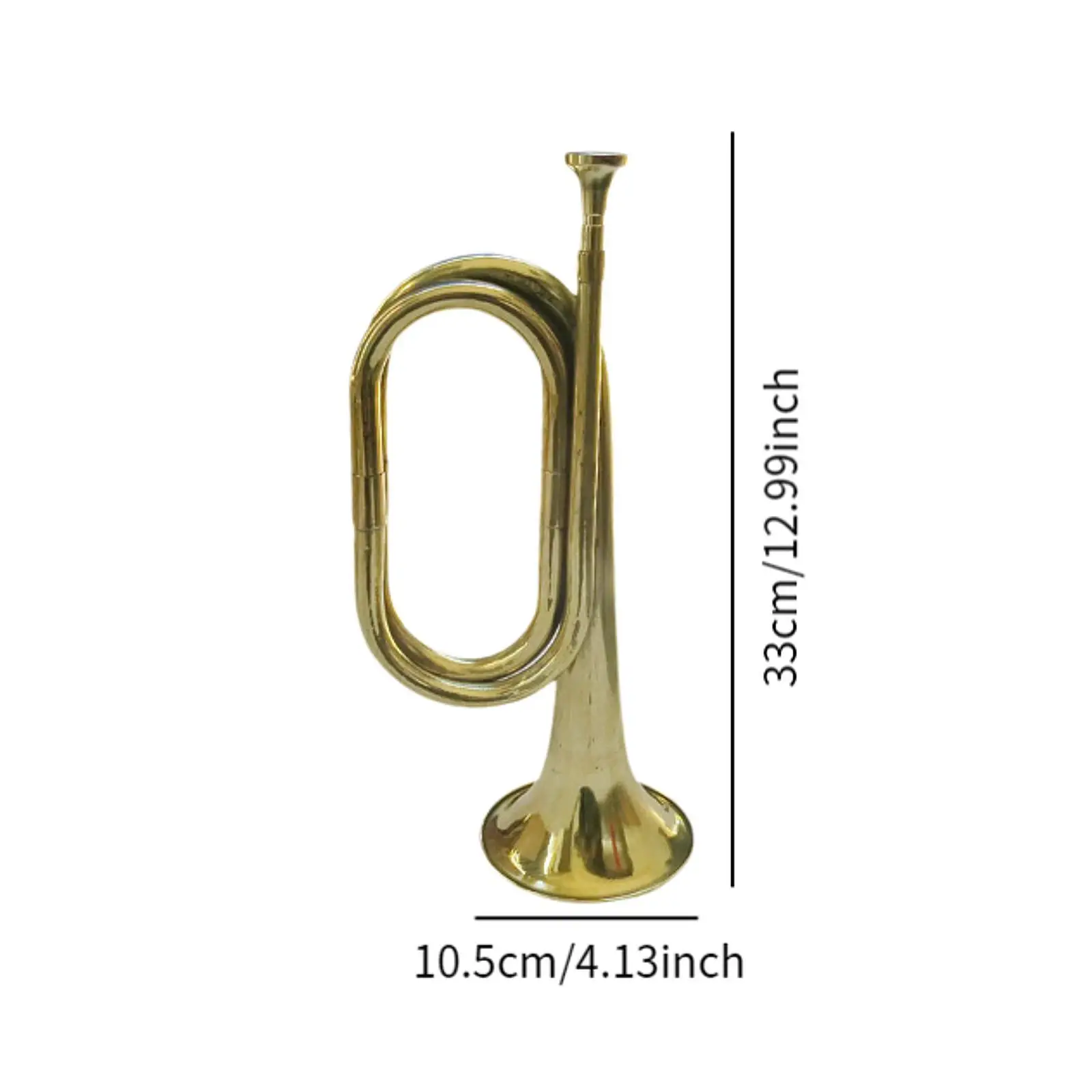 Cavalry Trumpet Scouting Trumpet with Mouthpiece C Bugle Blowing Bugle Mini Brass Instrument for School Band Orchestra Adults