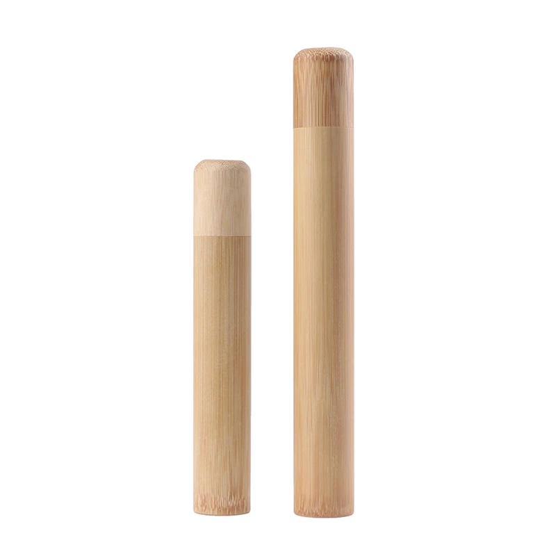 Natural Bamboo Toothbrush Tube Toothbrush Holder Case Bamboo 1Pcs