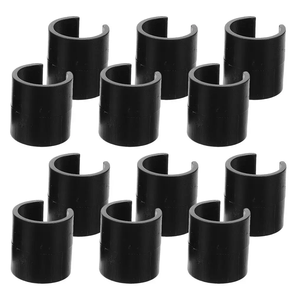 20 Pcs Football Training Pole Clips Soccer Goal Accessories Garden Holder Banner Flagpole Plastic Outdoor Stand Part Hose Clamp