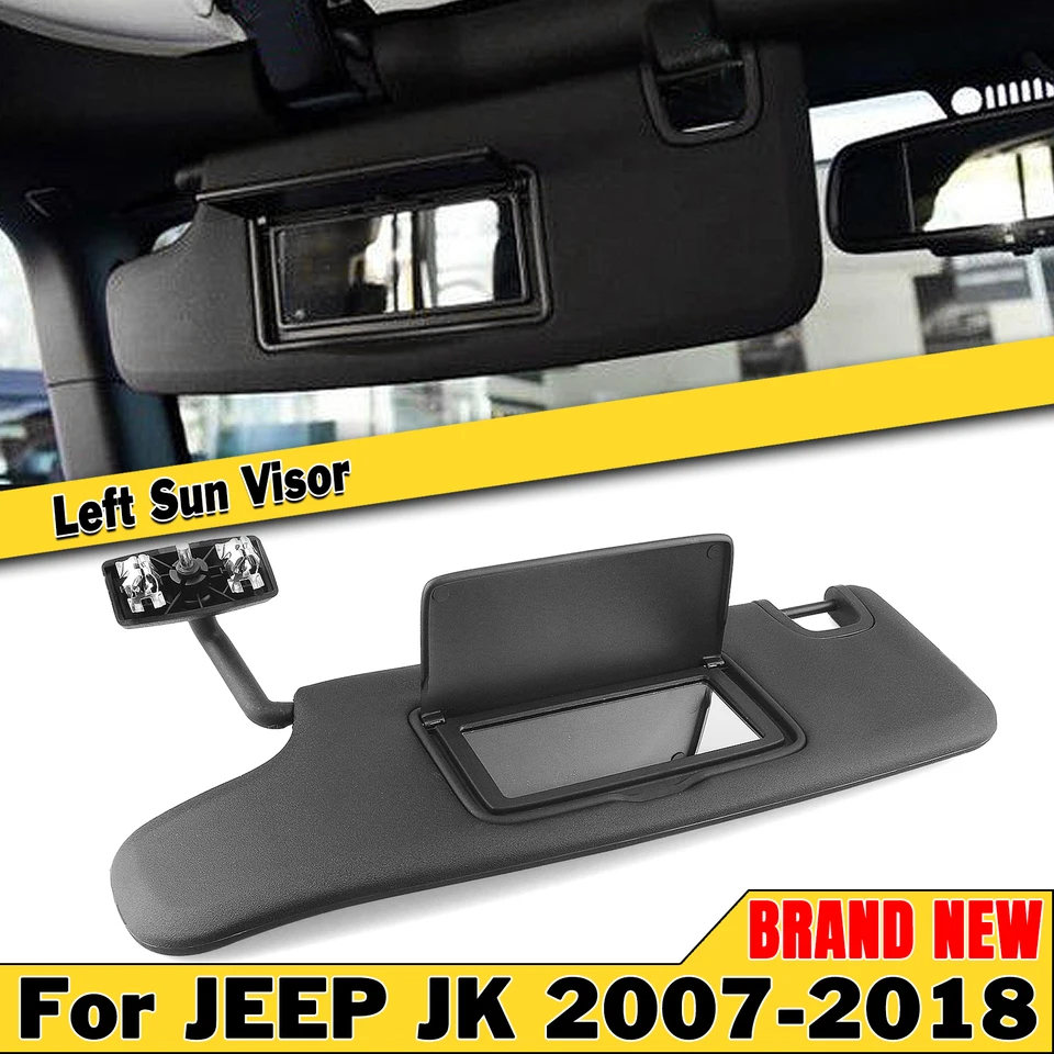 Kit Di Riparazione Per Visiera Parasole Jeep Wrangler JK/JKU (2007-2017) - 6 Pezzi Di Gomma Nera - Ripara L'Asta Allentata - 6