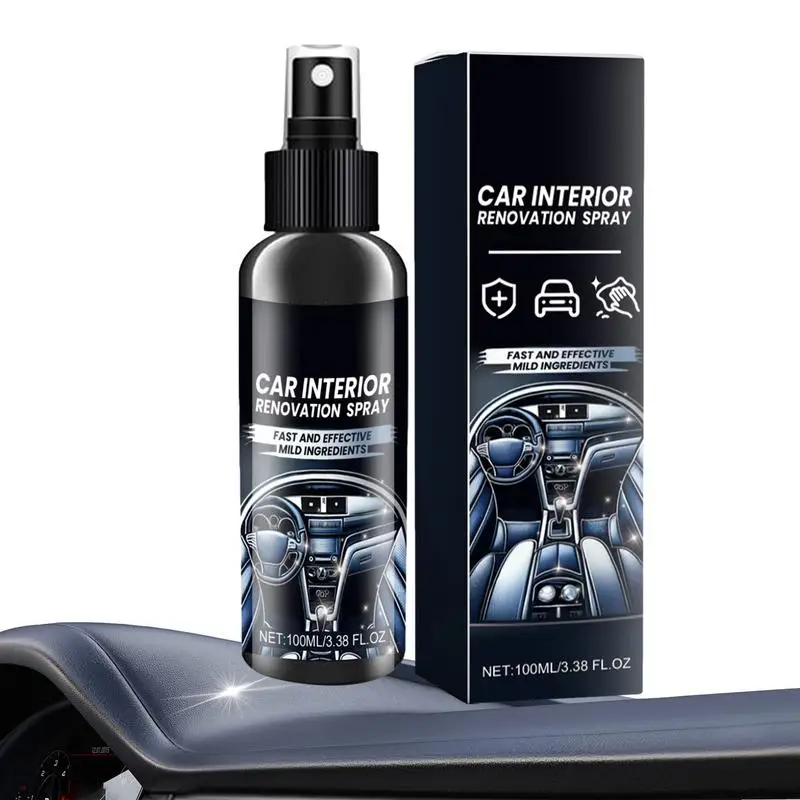 

Очиститель салона автомобиля, 3,38 унции, очиститель салона и приборной панели, безопасный эффективный многоцелевой очиститель салона автомобиля, удаление пищи