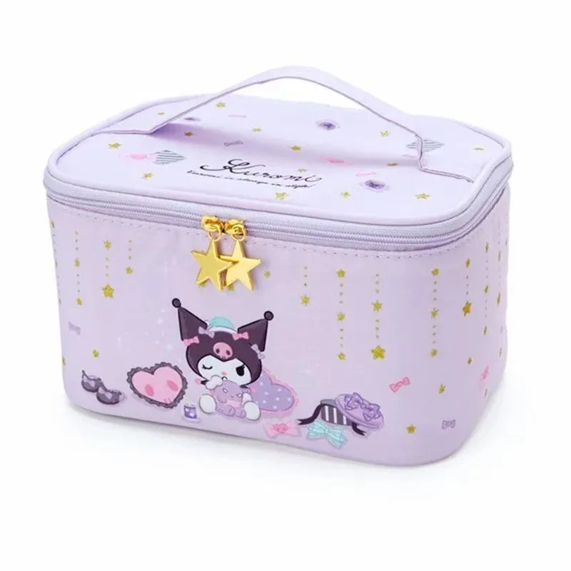 

Sanrio Kuromi Women Cosmetic Bag Cartoon Anime Makeup Bag Waterproof Travel Toiletry Storage Bag Beauty Case Girl Gift