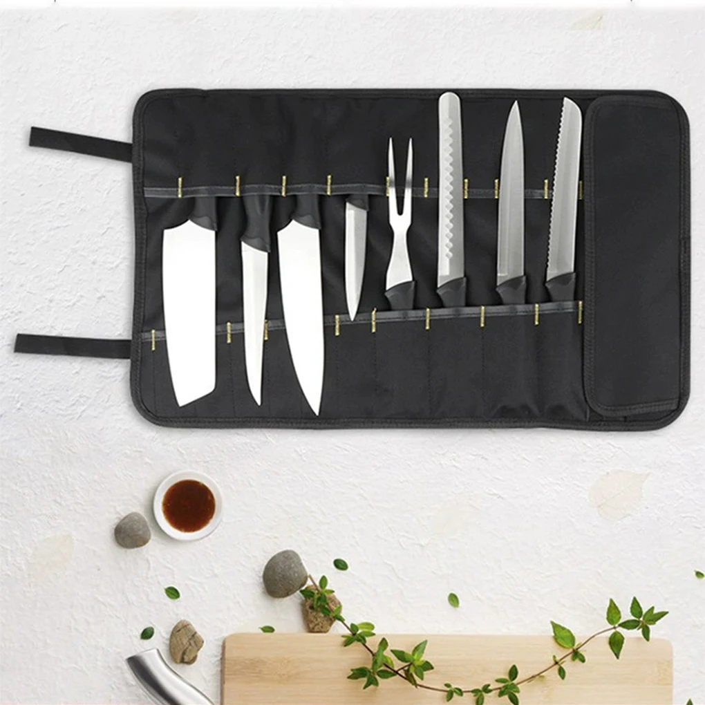 Cloth Chef Knife Bag Portable Tool Storage For Culinary Enthusiasts Made With 600D Oxford Cloth red