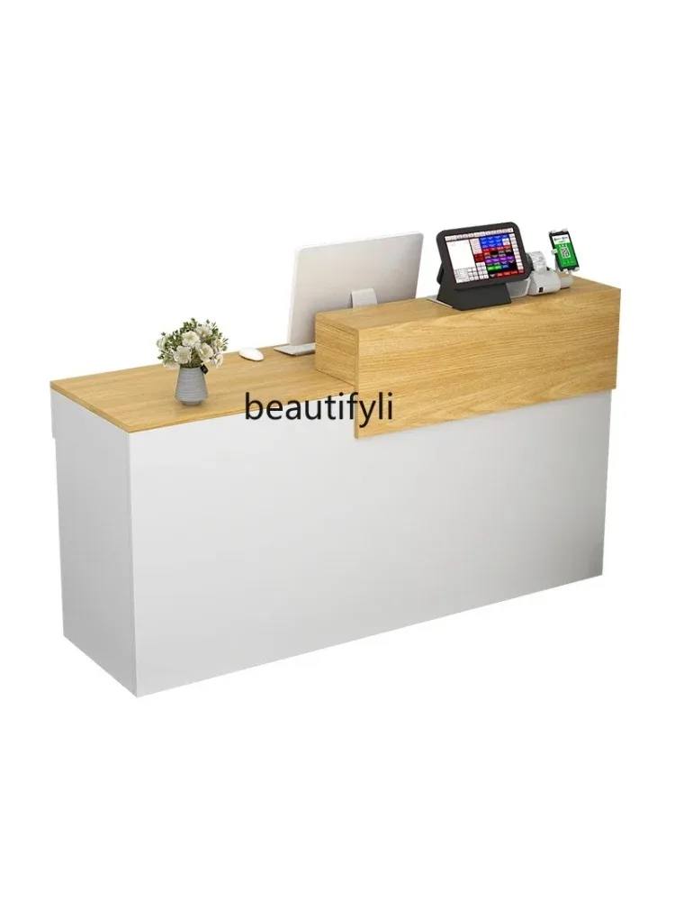 

Simple Modern Cashier Clothing Store Counter Corner Women's Hair Salon Bar Front Desk Reception Desk