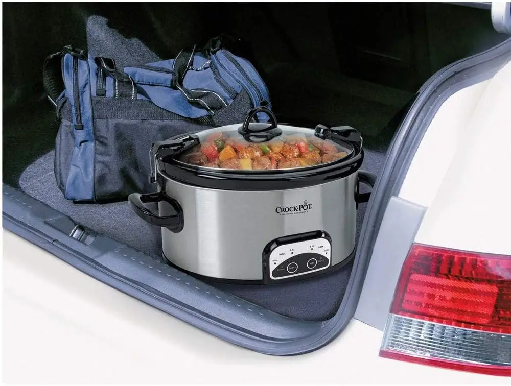 t6-Quart Countdown Programmable Oval Slow Cooker with Dipper, Stainless Steel, SCCPVC605-S