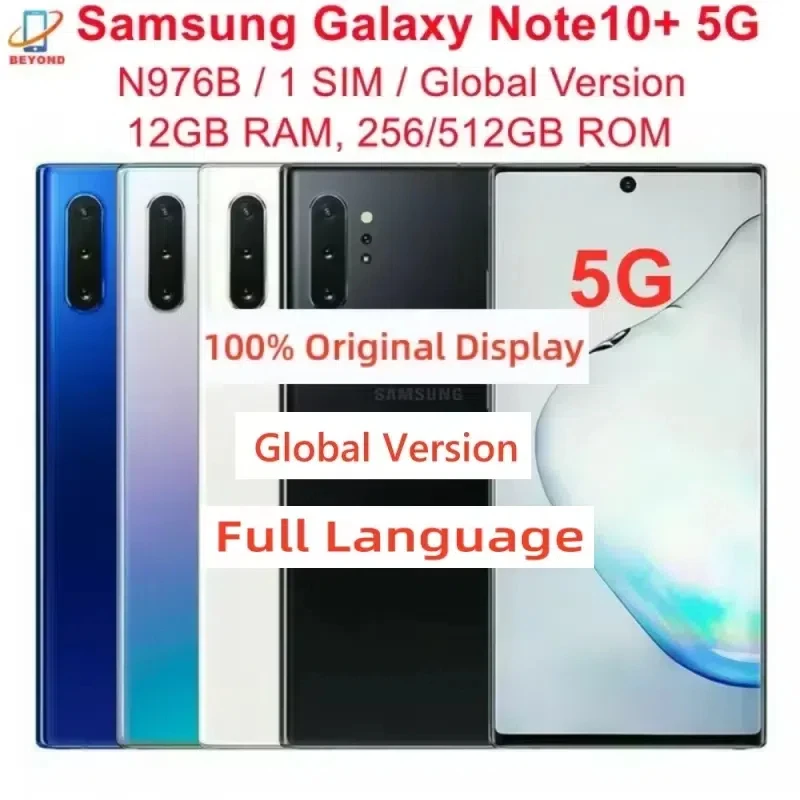Samsung Galaxy Note10+ Note10 Plus 5G N976B 256/512GB 12GB Global