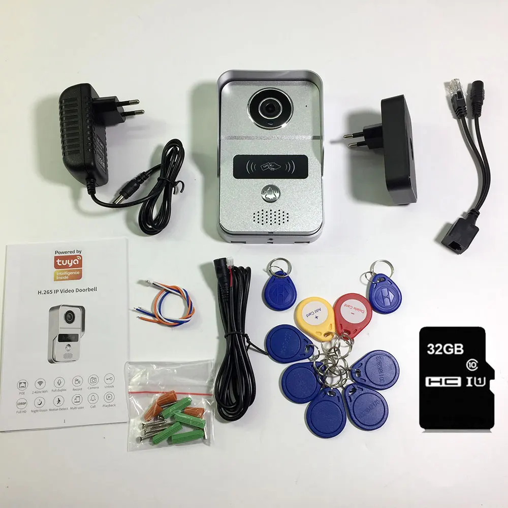 

IP-видеодомофон Tuya, 1080P, Wi-Fi