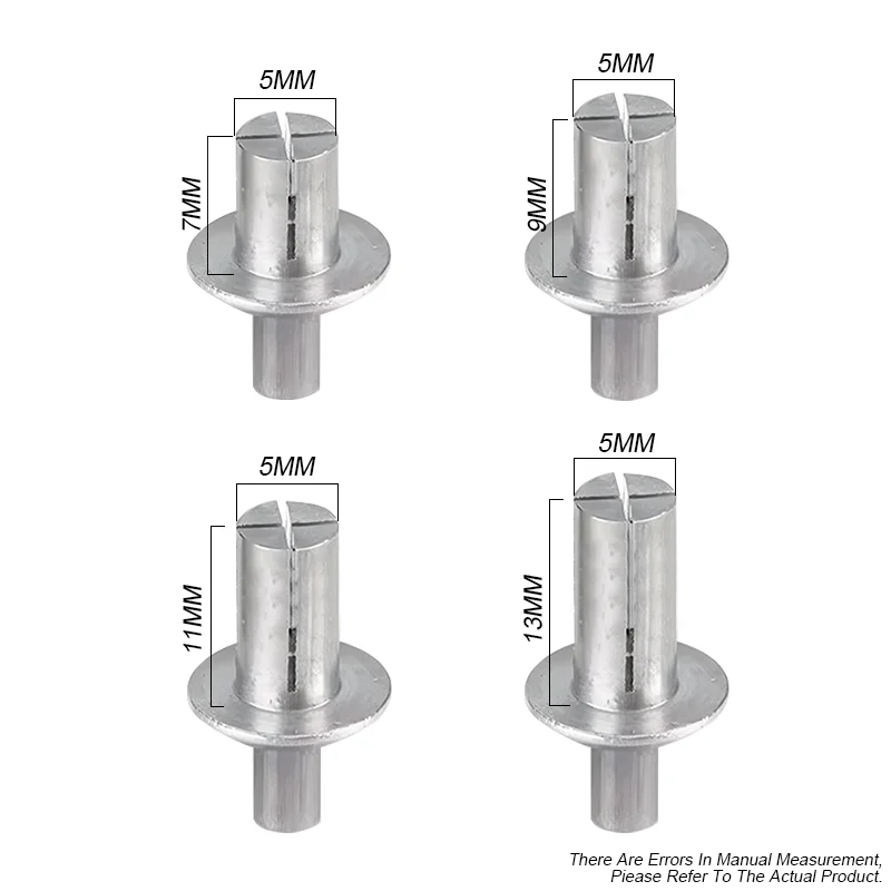 Rivets And Fasteners Rivets And Screws 10/30/60/100pcs Round Head Aluminum Core Knock Type Small Tapping Screws Expansion Shock