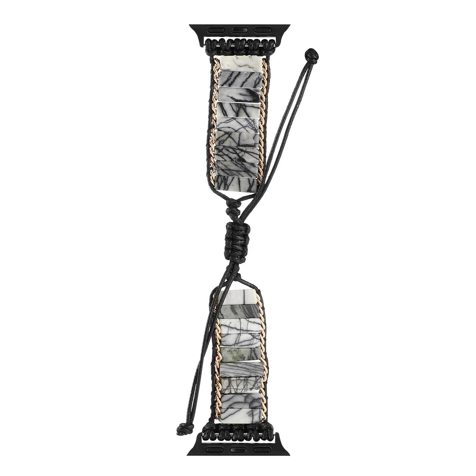 Bohemian Natural Stone Strap For Apple Watch Ultra 8 7 6 5 4 3 SE Braided Bracelet Band For iWatch 49mm 45mm 44mm 41mm 40mm Belt